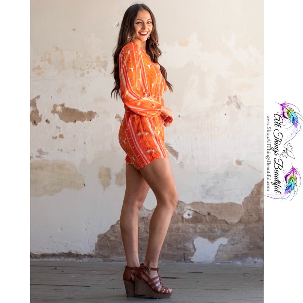 •L&B Tallahassee Romper• Western Elements Print• - Picture 3 of 6